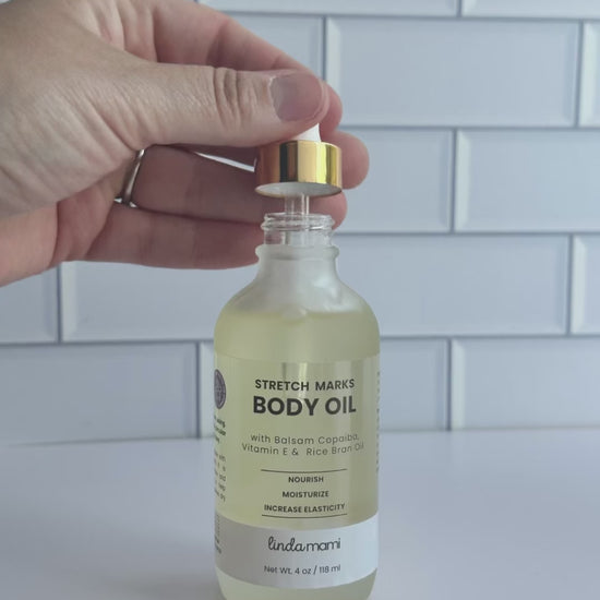 Body Oil stretch marks with vitamin E and balsam copaiba